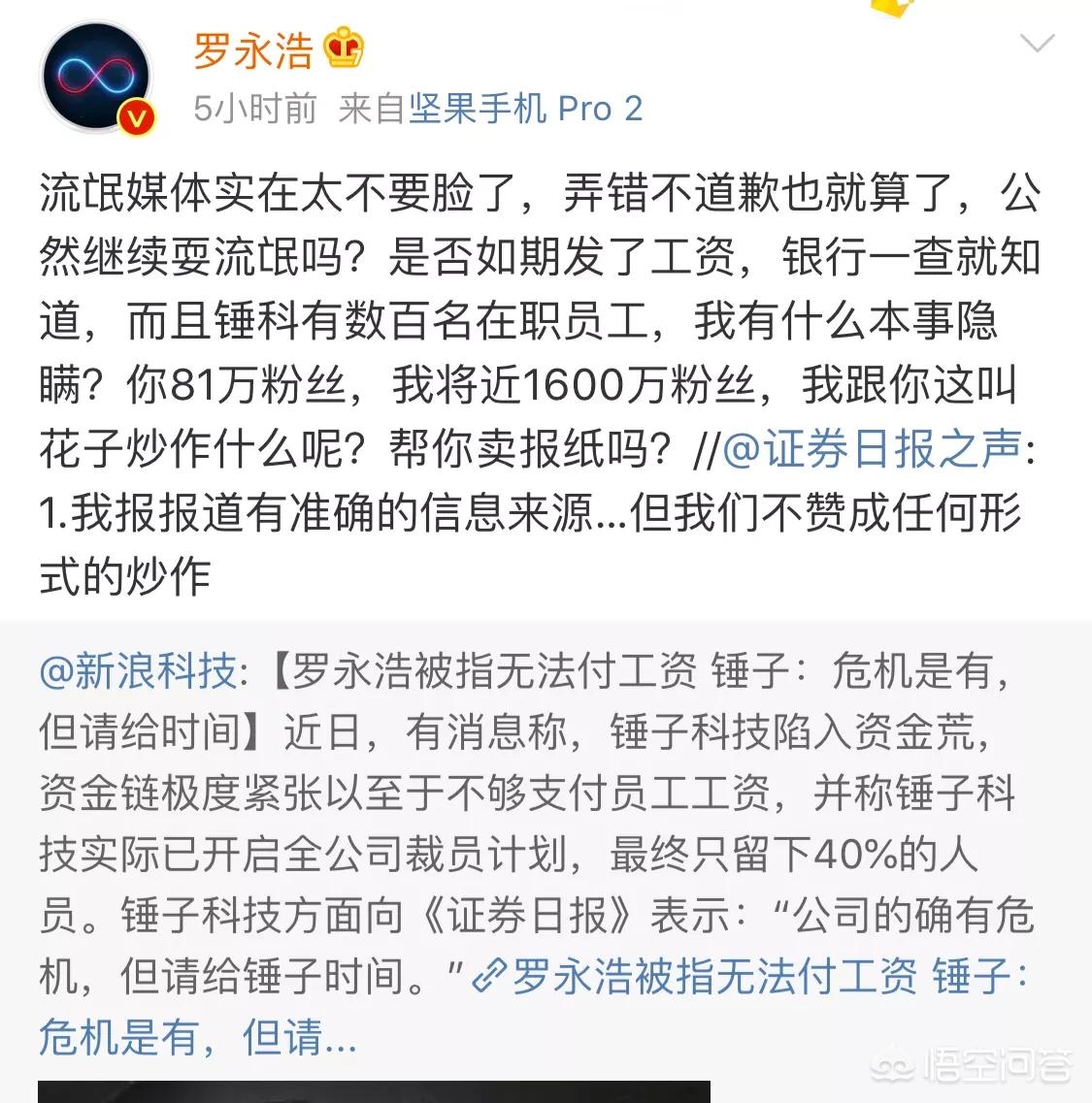 罗永浩怼网友