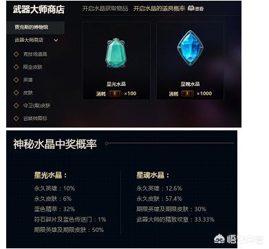 lol武器大师竞技场的星光水晶怎么打开？