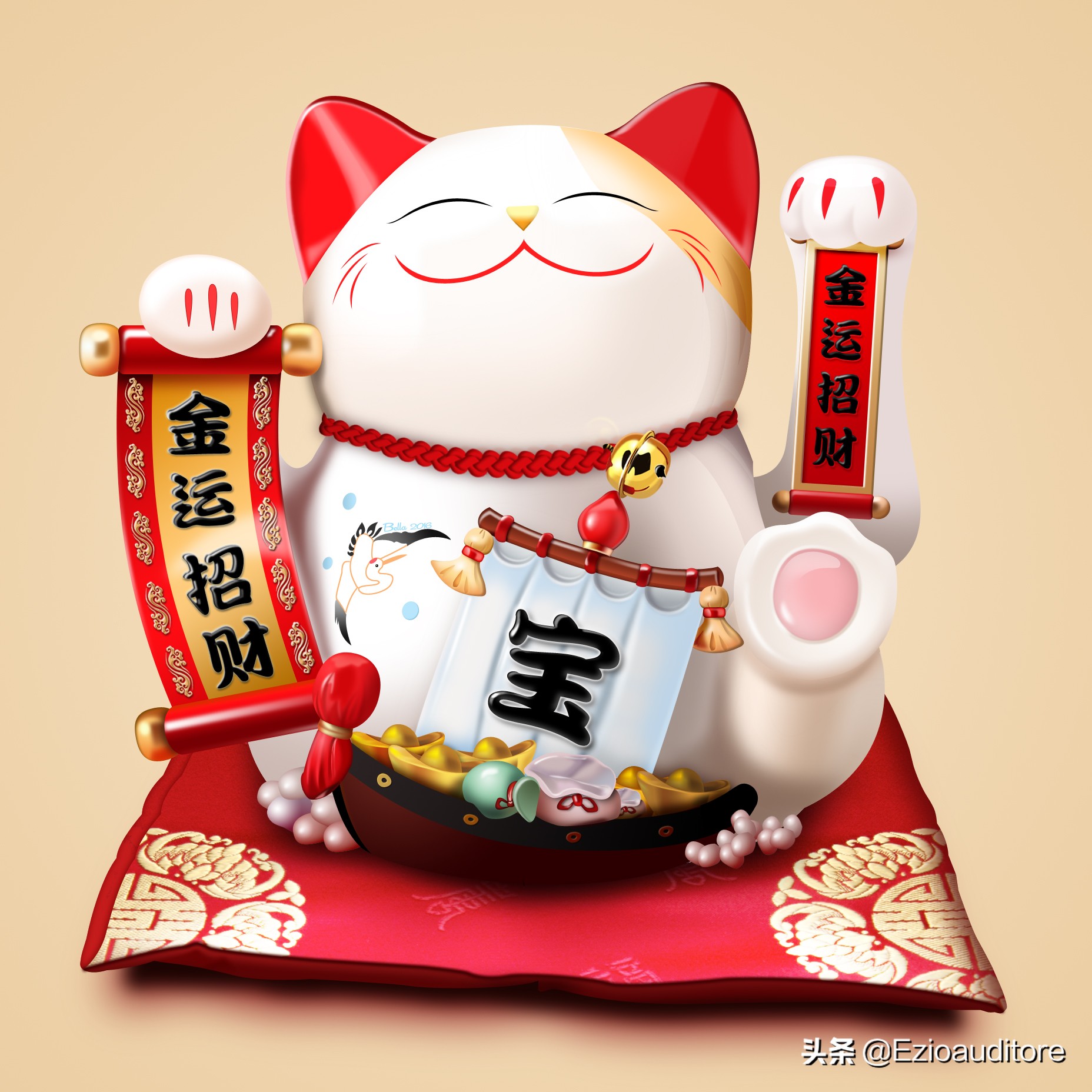 招财猫进店接到客人（招财猫举左手和举右手分别代表什么？）