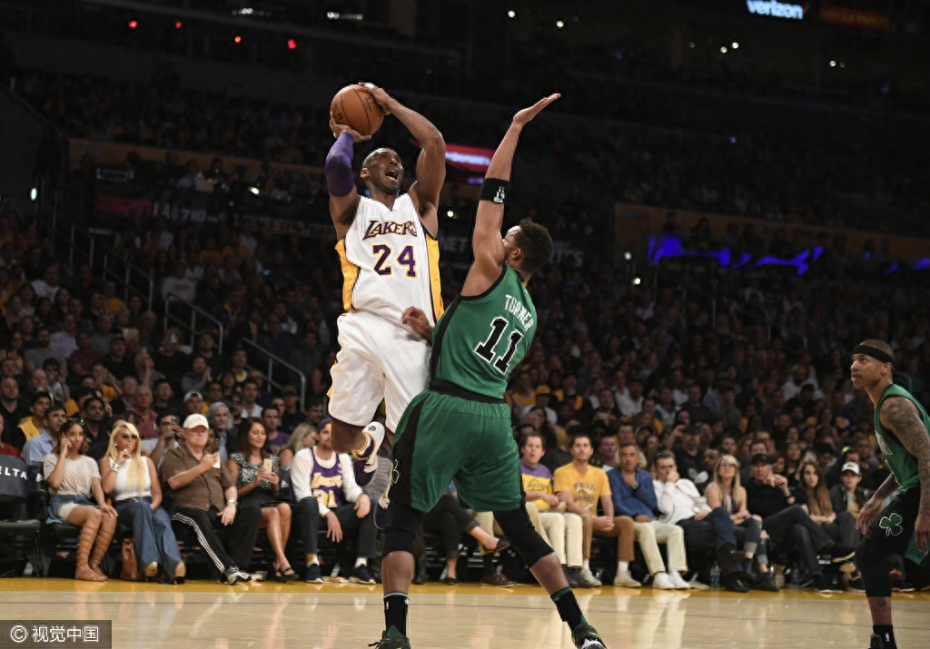 最后的黄绿大战!科比独砍34分 湖人100-107负凯尔特人
