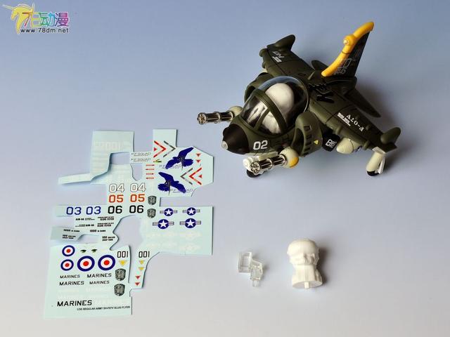 78官测：亿辉模型 合金弹头1/35海鹞式战斗机