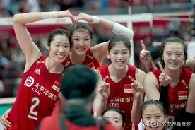 中国女排的合影图片