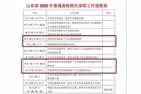 山东普通批16日开始模拟投档，19-21日投档录取，结果20日起可查图片