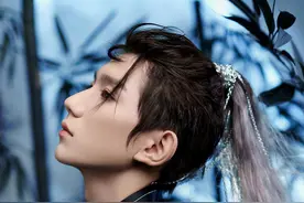 TFBOYS七周年王源，竹影摇曳银色高尾，凌冽潇洒国风少年图片