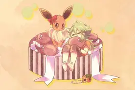 精灵宝可梦系列之伊布版插画图集！你是否也想收到一份这样的礼物图片