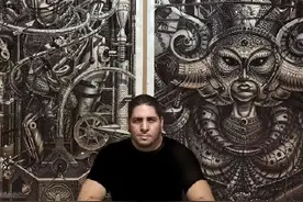 艺术的震撼，美国纽约艺术家用针管笔画出10000倍放大细看的作品图片