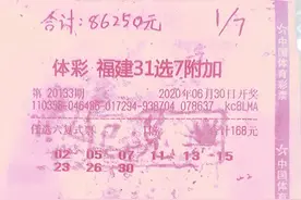莆田彩民转投31选7附加玩法收获大奖8万元图片