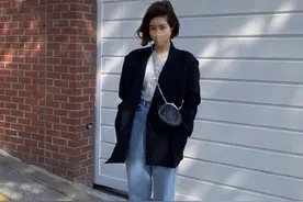 车静媛欧尼的西服日常穿搭 ，欧尼的私服搭配既温柔又有魅力！图片