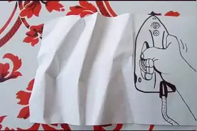 #画画 纸褶皱了不要紧，画一个电熨斗烫一下不就好啦……