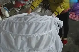 婚纱礼服六钢圈大裙撑折叠收纳方法