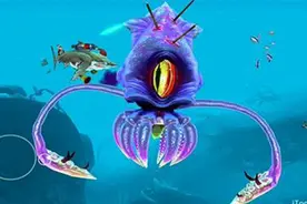 饥饿的鲨鱼世界 超级boss霸王乌贼