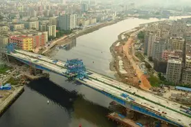 深圳东宝河新安大桥成功合龙图片