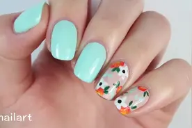 新手学化妆，清新小花朵美甲教程！