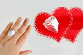 心形银箔戒指 手工纸折 情人节当作小礼物视频封面