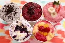 自制冷冻酸奶 只需5分钟（无冰淇淋机）-5个新口味！