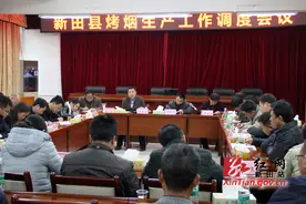 新田县烤烟生产工作调度会召开图片