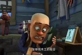 熊出没：光头强一个星期没砍树了，还被李老板骂，都是被狗熊害的