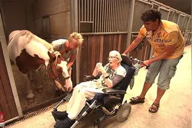 最后一次“骑马”：87岁老妇人实现最后的心愿图片