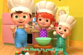 英语儿歌 十字面包 加牛奶 发酵 裱花 放烤箱 小朋友都喜欢视频封面