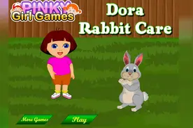 【戚戚】美女游戏解说 爱探险的朵拉照顾小兔子游戏