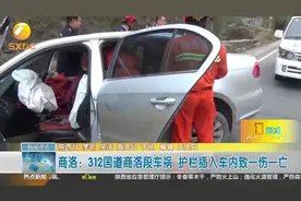 惨痛！312国道商洛段发生车祸，护栏插入车内，致一伤一亡视频封面