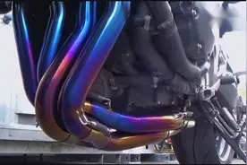 本田摩托车全钛排气管 烧色后变成蓝色视频封面