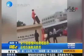 女子因感情纠纷爬墙脱衣求相见，还咬伤施救消防员！视频封面