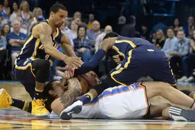 赛后：步行者末节狂飙逆转胜雷霆图片