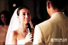 弦子李茂婚礼甜蜜亲吻，婚礼是美美的森系，让人又哭又笑图片