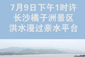 长沙橘子洲景区，洪水淹没亲水平台，目前已闭园。#湖南防汛视频封面