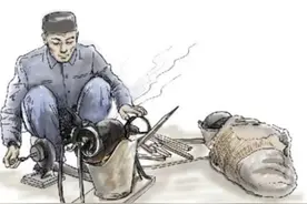 炸爆米花的老人图片