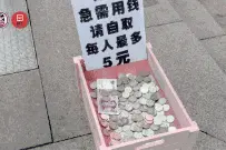 「街头硬币随便拿」“急需用钱请自取，每人最多5元”，七星关人你会怎么做？图片