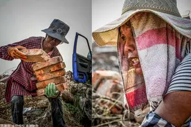 安阳废墟上的女民工，为儿买房日捡千块砖图片