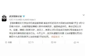 女大学生地铁晕倒后手机被盗 偷手机大妈被拘7天图片