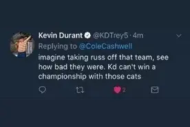 杜兰特到社交网络上较真，还切换小号失败啦？怎么想的呀？图片