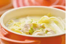 奶汤蛤蜊娃娃菜 有一个妙招能做得汤汁鲜美，娃娃菜脆爽图片