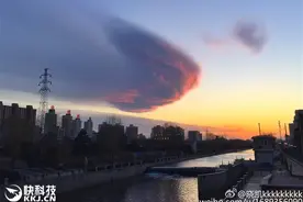 首都惊现七彩祥云：罕见异象图片