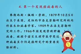 癌症的源头，1966年首次发现肿瘤癌病毒