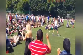 搞笑集锦 婚礼蛋糕不慎掉落 婚纱差点被点燃视频封面