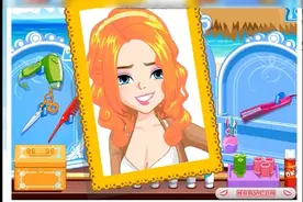 芭比娃娃要换个新头型，看看理发师如何给她洗发染发烫发吧