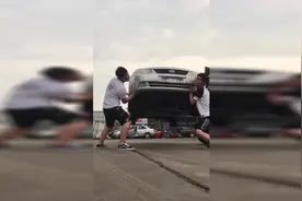 民间高手徒手抬汽车，跑酷万丈深渊