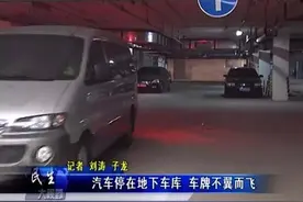 邯郸：汽车停在地下车库，车牌没了！图片
