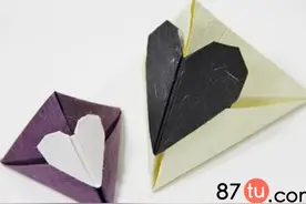 小粽子礼盒之带心锁的折纸图解教程图片