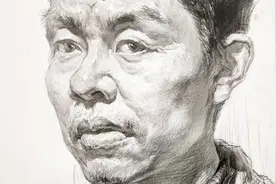 北京达人画室 冯玉成范画 素描头像 默写男中年
