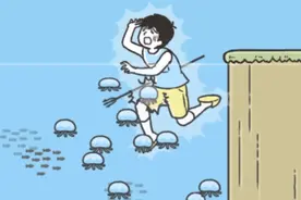 花闻君 神回避二 为了被超多的可爱水母电击，直接跳水中 12视频封面