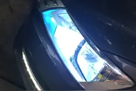 新桑塔纳 超帅改装神奇疝气 泪眼双U型LED 大灯升级图片