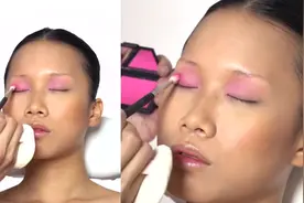 美妆教学｜腮红的妙用，用腮红晕染出超华丽渐层眼妆视频封面