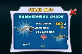 《饥饿鲨进化》锤头鲨攻略图片