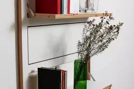 翻折式置物架设计，让你的家里看上去更干净简洁图片