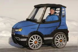 四轮电动自行车还能改造成迷你小汽车？！图片